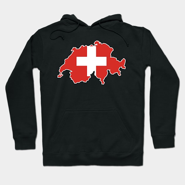 Switzerland map flag designs Hoodie by D_designs